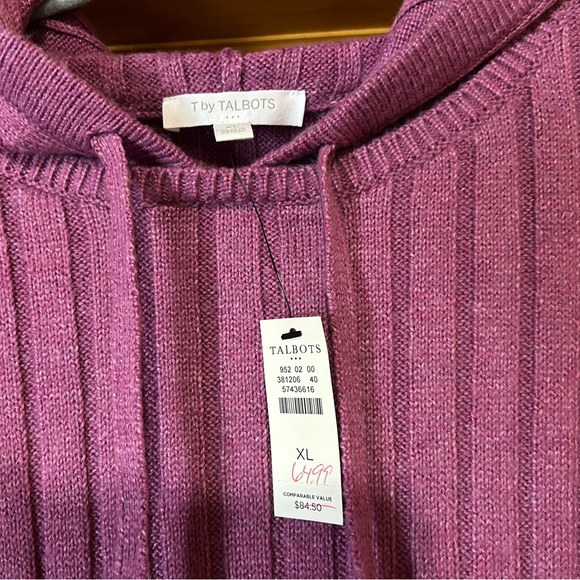 Talbots Plum Ribbed Knit Sweater - Picture 2 of 3